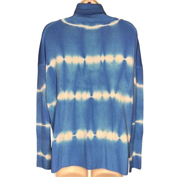Cinq A Sept  Azure Blue Turtle Neck Kenny Wool Blend Sweater NWT Size Medium - Picture 5 of 8